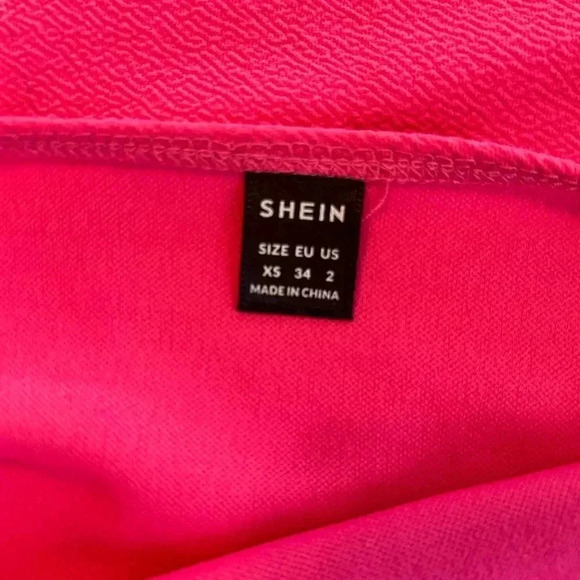 SHEIN Women's BAE Slit Knee-Length Bodycon Dress Size XS Hot Pink it is NWOT - Picture 6 of 11